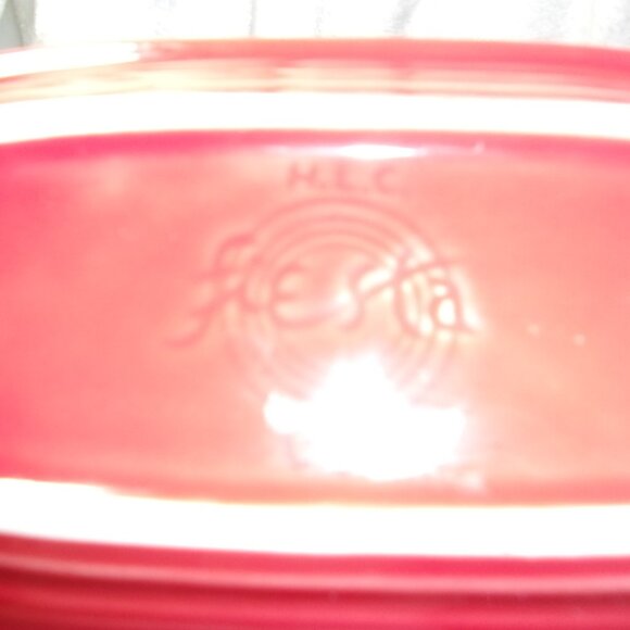 H-232 FIESTA WARE RED BUTTER DISH TRAY - Picture 8 of 8